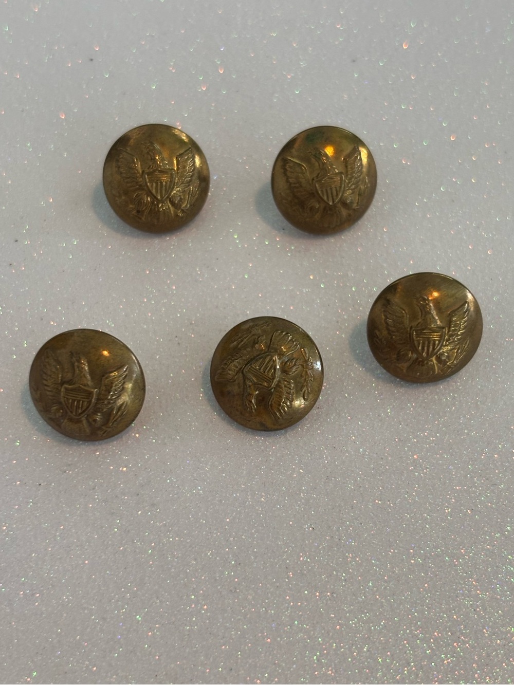 Vintage Waterbury Brass Buttons